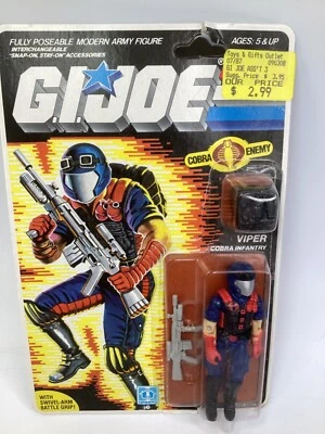 Hasbro GI Joe VIPER 1987 de colección ~ nuevo y sellado ~ 34 reverso como nuevo en tarjeta (F3) Foto 1 de 4