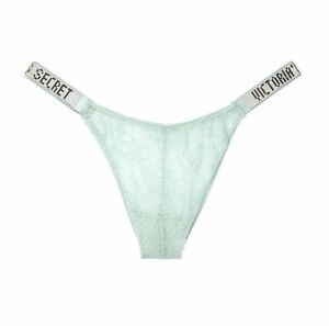 Victoria's Secret LOGO Rhinestone Shine Strap Brazilian Panty XS S M L XL