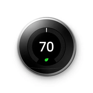 Nest Learning Thermostat - 3rd Generation Stainless Steel T3007es - Picture 1 of 14