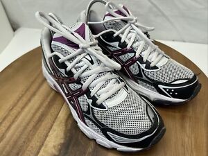 Asics Gel Galaxy 5 Running Shoes Womens 8 White Purple Sneakers T281N