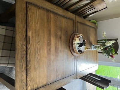 Solid Oak extendable Dining Table & 6 Chairs - Image 1 of 3