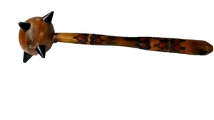 Vintage Handmade Fight War Craft Tools Wooden Mace ART Figure Souvenir Rare 8" - Picture 1 of 4