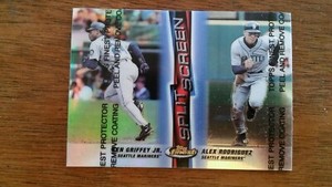 Ken Griffey Jr. Refractor 1999 Topps Finest SPLIT SCREEN Left/Alex Rodriguez SS2