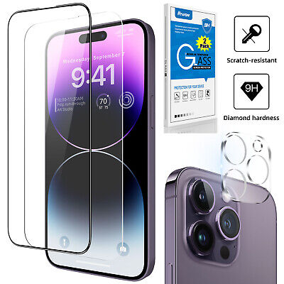 For Apple IPhone 13 14 Pro Max Tempered Glass Screen Protector Camera Lens Cover • 4.95$