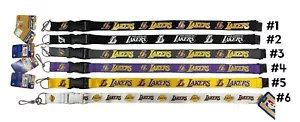 Genuine Los Angeles Lakers Lanyard Quick Release Key Ring Safety Breakaway - Picture 1 of 3