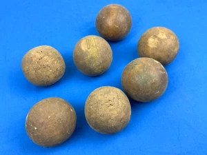 7 bolas de croquet de madera vintage ~ maravillosamente usadas, decoración de cuenco para el hogar, ¡encuentra Vermont! - Imagen 1 de 6