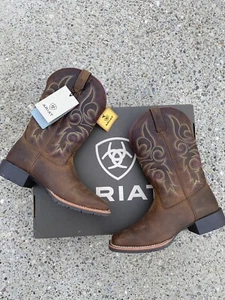 Ariat Hybrid Rancher Damenstiefel eckige Zehenpartie 9,5 B abgenutzt braun 10018527 - Bild 1 von 10