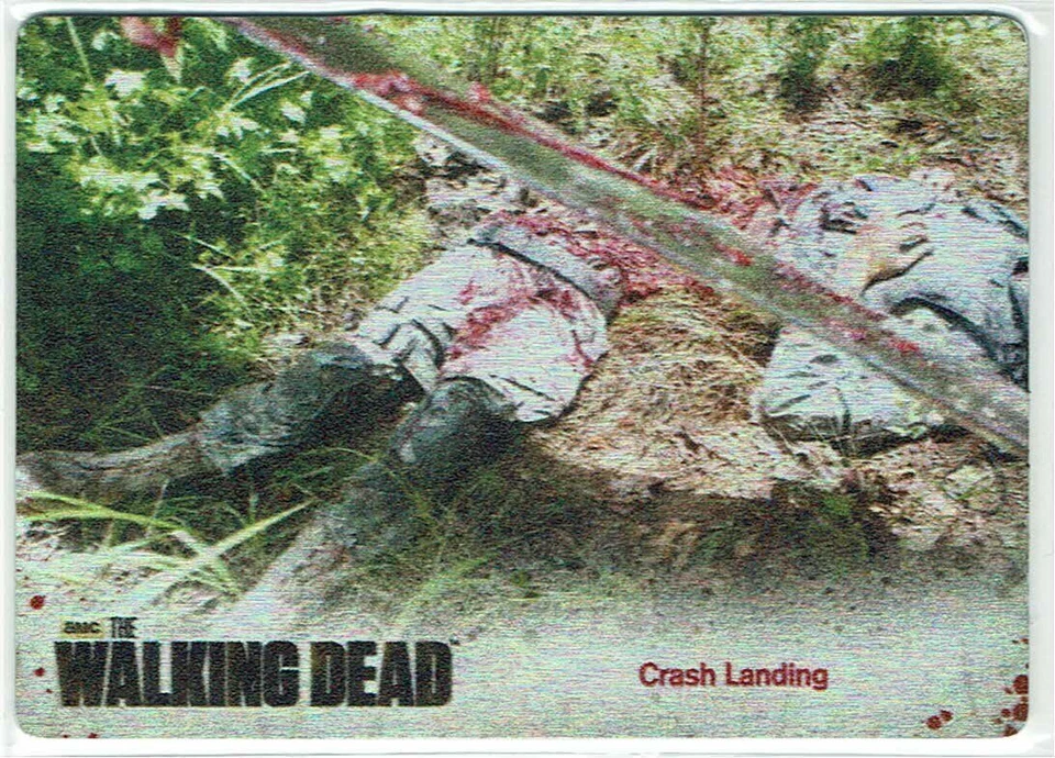 The Walking Dead TWD Season 3 Part 2 COLOR METAL VARIANT CARD #05 Crash Landing - Image 1 of 1