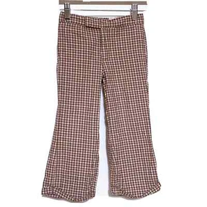 Baby Gap 4T Plaid Bootcut Pants Pink Brown Wool Blend Pink Brown - Picture 1 of 5