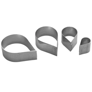 Rose Petal Cutter 4 Pack Stainless Steel Cake Decorating Pme 10mm to 38 mm - Picture 1 of 2