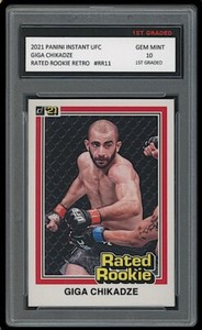 GIGA CHIKADZE 2021 PANINI INSTANT UFC RATED RETRO 1ST GRADED 10 ROOKIE CARD RR11