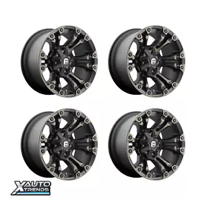 Fuel Off-Road D569 Matte Black Double Dark Tint 20X9 5X114.3/5X127 1mm Set 4 - Picture 1 of 1