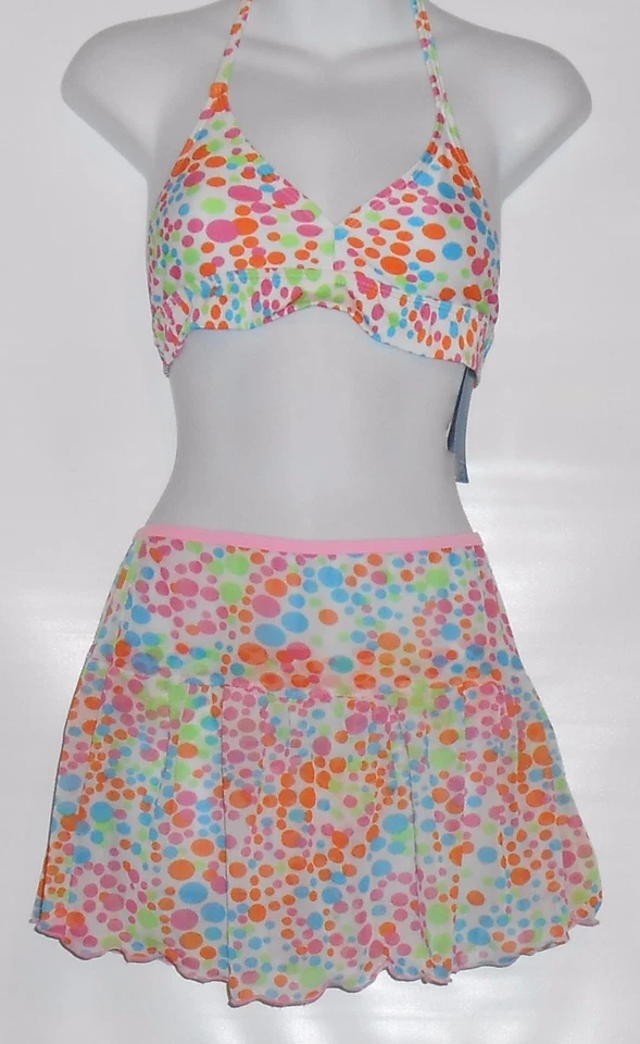 Traje de baño bikini halter lunares tres (3) piezas Greendog niñas multicolor 16 Foto 1 de 3