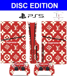 PS5 Themed Decal Sticker Skin PS5 Slim DISC EDITION Wrap Vinyl + Controller - Picture 1 of 2