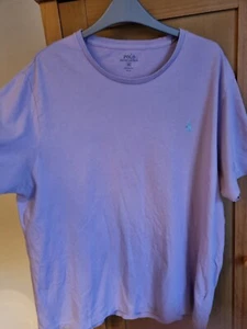 Ralph Lauren Damen XL Kurzarm Baumwolle T-Shirt Oberteil Rosa Lila - Bild 1 von 6