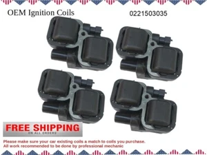 Set of 4 Ignition Coils For 1998-2011 Mercedes-Benz /OEM A0001587803, 0221503035 - Picture 1 of 6