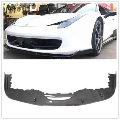 Difusor divisor de labios parachoques delantero de fibra de carbono para Ferrari 458 Spider Italia Foto 1 de 4