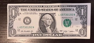$1 Dollar Bill Error ✨Misaligned ✨Misprint ✨Miscut✨Offset ✨Crisp 2009 Note - Picture 1 of 4
