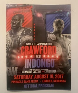 Terence Crawford vs Julius Indongo 2017 Program; Shakur In 3d Fight; Bout Sheet - Picture 1 of 5