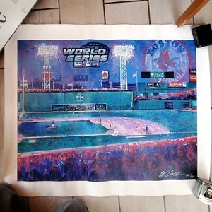 Fenway Park 2004 Boston Red Sox World Series auf Leinwand Bill Lopa SIGNIERT Baseball - Bild 1 von 2