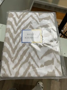 $324 Matouk Italy New 1pc Full Fitted Sheet Quincy Sand 500TC Percale - Picture 1 of 2