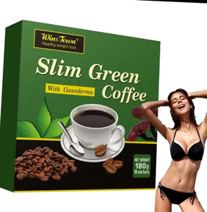 18 Tea bags Slimming Green Coffee with Ganoderma Control Detox Drink Weight Loss