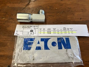 08U-X60 Eaton Hose End, 1/2" ID Hose, 90 degree bend, #10 male jic - Picture 1 of 6