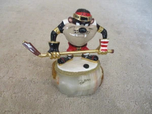 FIRMADO 1994 RON LEE WARNER BROS LOONEY TUNES TAZMANIAN TAZ HOCKEY ESTATUA MÁRMOL - Imagen 1 de 5