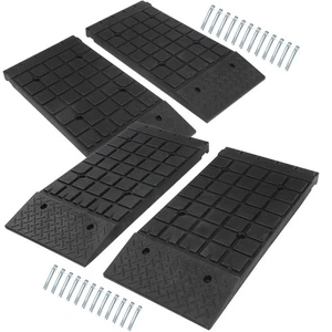 4tlg Auffahrrampen Hebebühne PKW Auffahrrampe Kunststoff KFZ Rampe Scherenbühne - Bild 1 von 15