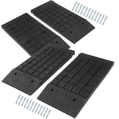 4tlg Auffahrrampen Hebebühne PKW Auffahrrampe Kunststoff KFZ Rampe Scherenbühne - Bild 1 von 4