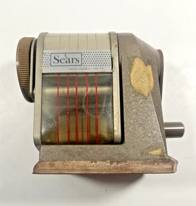 Vintage Sears Desktop Self-Feeding Pencil Sharpener APSCO Type 4A, Dual Helix - Picture 1 of 14