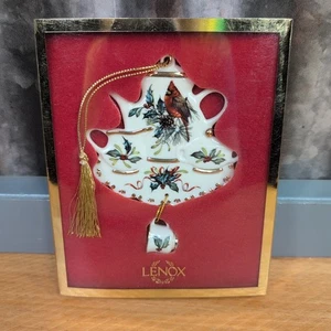 Lenox Winter Greetings Cardinal Tea Set Ornament Catherine McClung Christmas - Picture 1 of 7