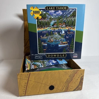 Lake Tahoe 1000 Piece Jigsaw Puzzle Dowdle New 19" x 26" - Image 1 of 3