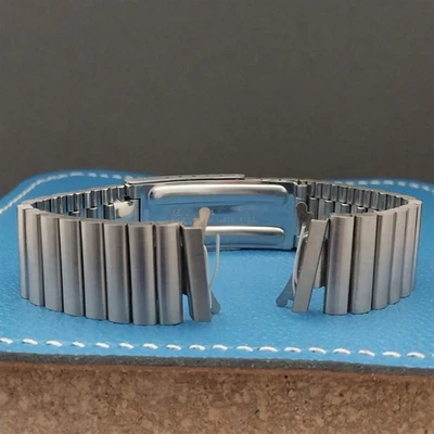 17mm Bulova Stainless Steel Flat-End Unused nos 1960s-1970s Vintage Watch Band - Image 1 of 4
