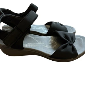 Clarks BreezeRae Sara gepolsterte Damen-Slipper Sandalen schwarz Größe 10 - Bild 1 von 10