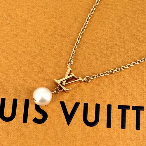 LOUIS VUITTON（LV） Louis Vuitton M01623 LV iconica collana Louisa GP x imitazione perla oro con scatola