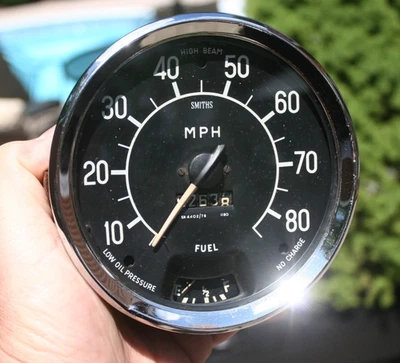 Velocímetro Nash Metropolitian Smiths Vintage 80 MPH con medidor de combustible - SN 4402/78 Foto 1 de 4