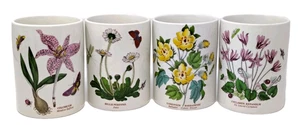Vaso floreale vintage giardino botanico Portmeirion contenitore vaso fioriera 5" set 4 - Foto 1 di 13