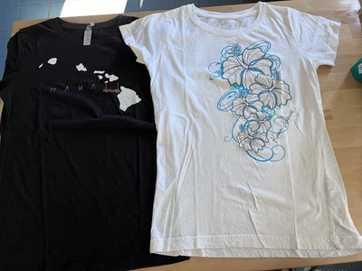 2 Camisetas Hawaii - Camiseta Ripcurl Hawaii Negra + Camiseta Del Sol Kona Hawaii S/M Foto 1 de 4