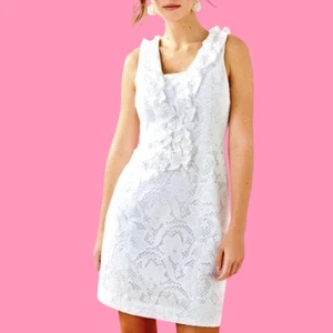 Lilly Pulitzer Größe 8 Kiera Etuikleid Resort weiß Blumen Spitze neu mit Etikett $ 278 6Y - Bild 1 von 14