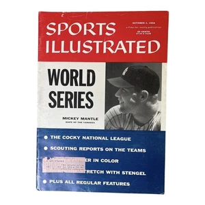 Vintage October 1 1956 Sports Illustrated World Series Mickey Mantle Cover Early - Picture 1 of 2