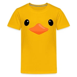 Duck Face Funny Rubber Duck Halloween Costume Kids' Premium T-Shirt - Picture 1 of 4