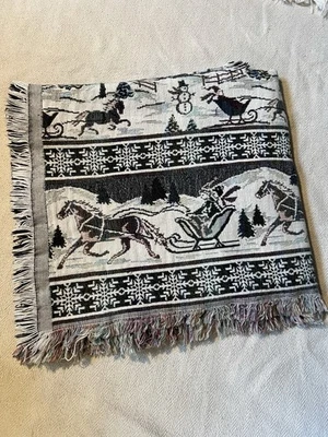 Tejedor Goodwin Escena de Navidad Tejido Tiro, Blanco Multi, Algodón Foto 1 de 4