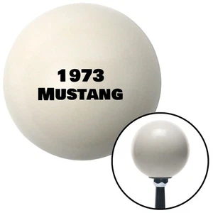 Black 1973 Mustang Ivory Shift Knob w/ M16x1.5 Insert Shifter Auto Manual Brody - Picture 1 of 16