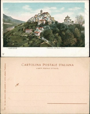 Cartoline Varese Varés Väris Ansicht Panorama del Sacro Monte 1900 - Bild 1 von 3