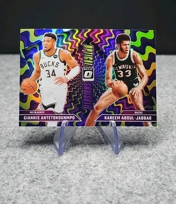 2024 - 25 帕尼尼 Donruss Optic - Kareem & Giannis #4 光学错觉 Prizm — 第 1/3 张图片