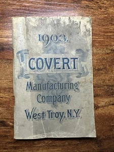 Libro de catálogo de herramientas West Troy NY 1903 Covert Manufacturing Company RARO - Imagen 1 de 8