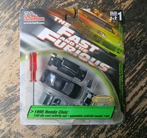 Rare Racing Champions Fast & Furious HEIST 1995 Honda Civic Black Activity Set - Picture 1 of 11