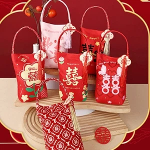 Velvet Sugar Bag Cloth Handbags Cartoon Self-styled Bag Wedding - Picture 1 of 12