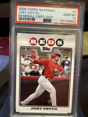 2008 Topps National Card Day #7 Joey Votto RC Rookie PSA 10 GEM MINT - Image 1 of 2